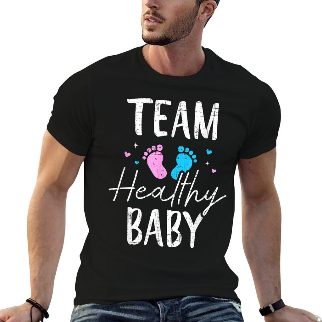 Funny Gender Reveal Team Healthy Baby Party Supplies  Graphic-printed T-Shirt