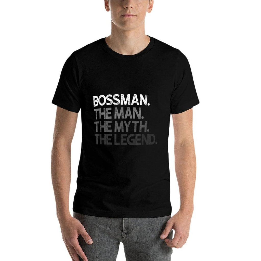 Bossman Boss Gift Man Myth The Legend  Polyester Blend T-Shirt