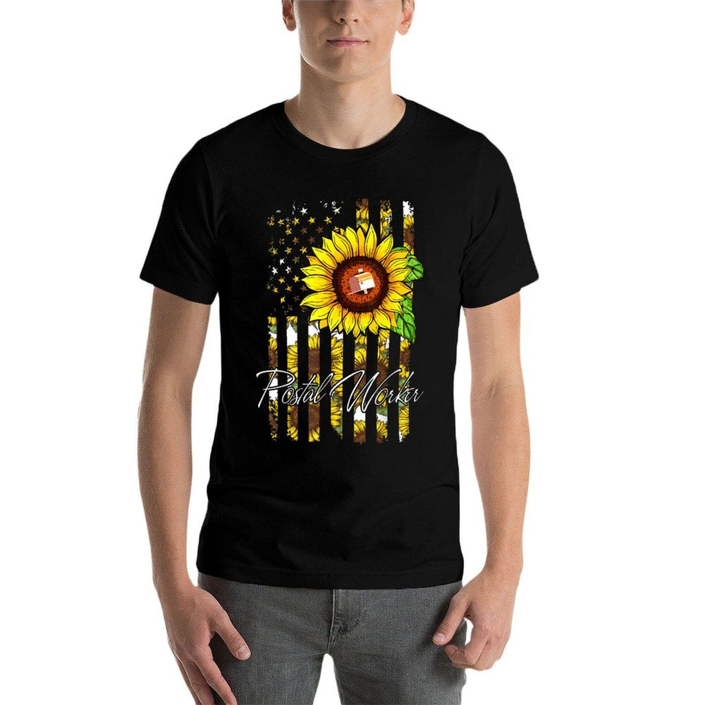 Postal Worker Sunflower Funny Gifts  Breathable T-Shirt