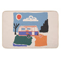 Retro Vintage Caravan  Versatile Bath Mat