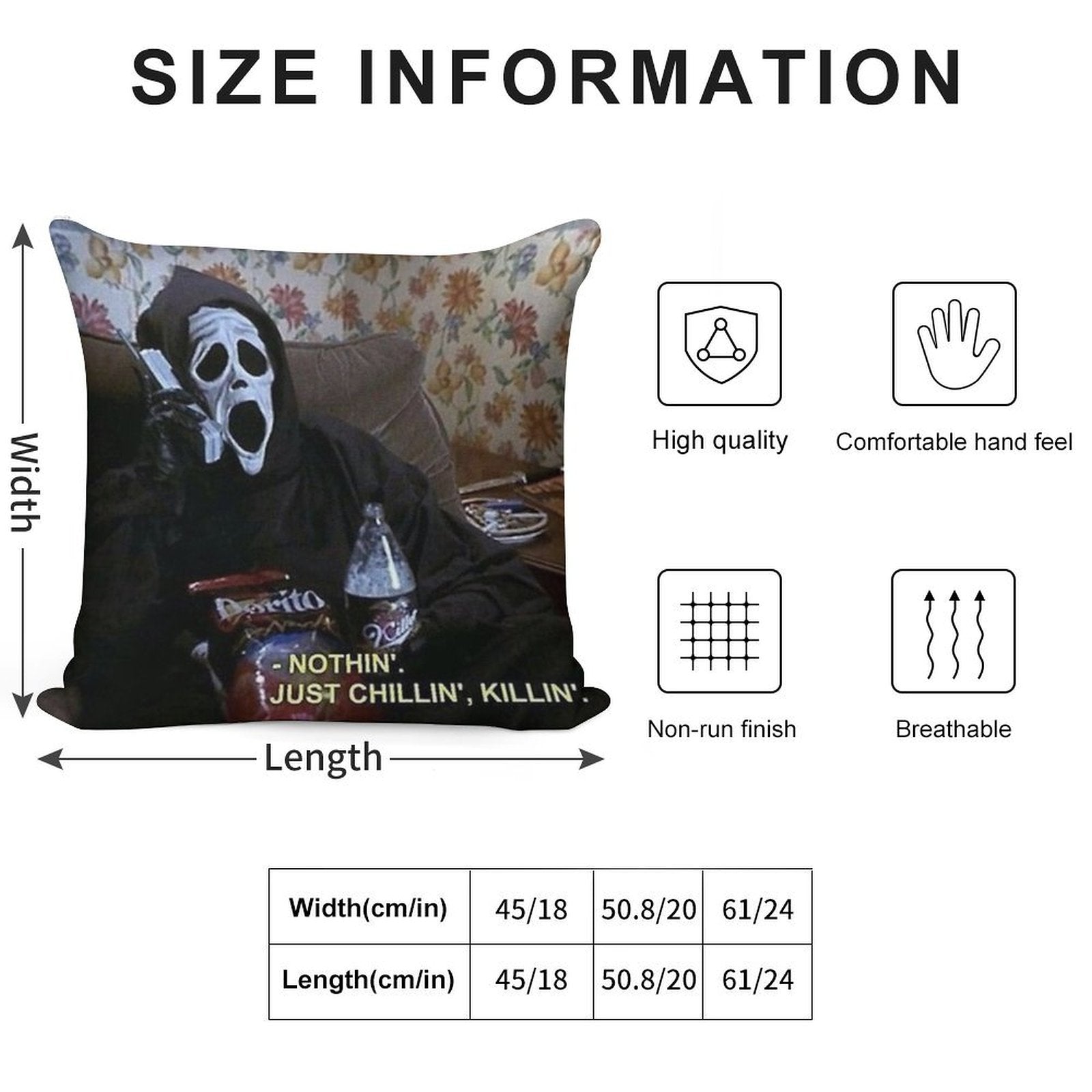 Just Chillin', Killin' Soft Ultra-Soft Texture Throw Pillow