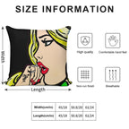 Graffiti Rat Vs Pretty Pop Art Girl Soft Skin-Friendly Throw Pillow