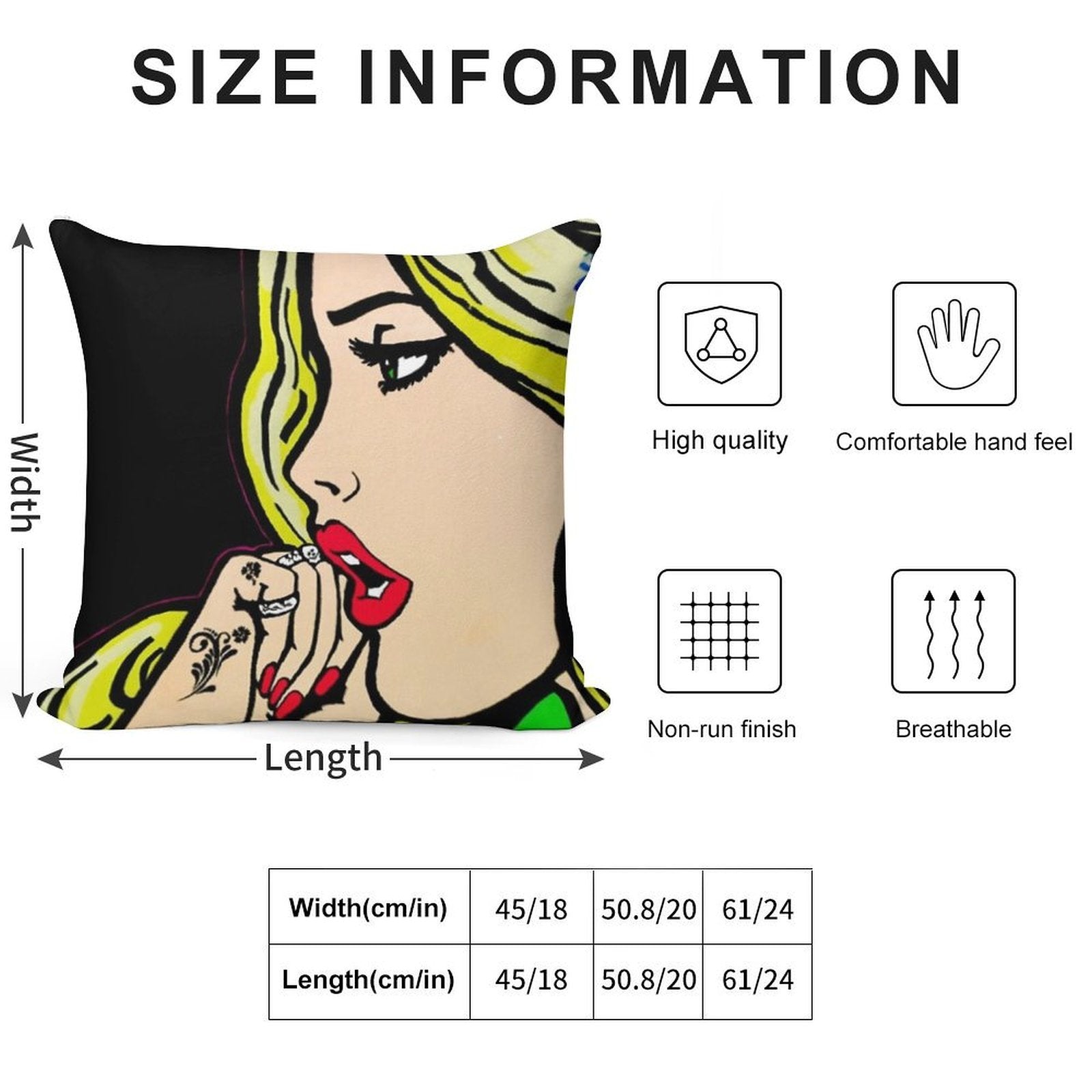 Graffiti Rat Vs Pretty Pop Art Girl Soft Skin-Friendly Throw Pillow