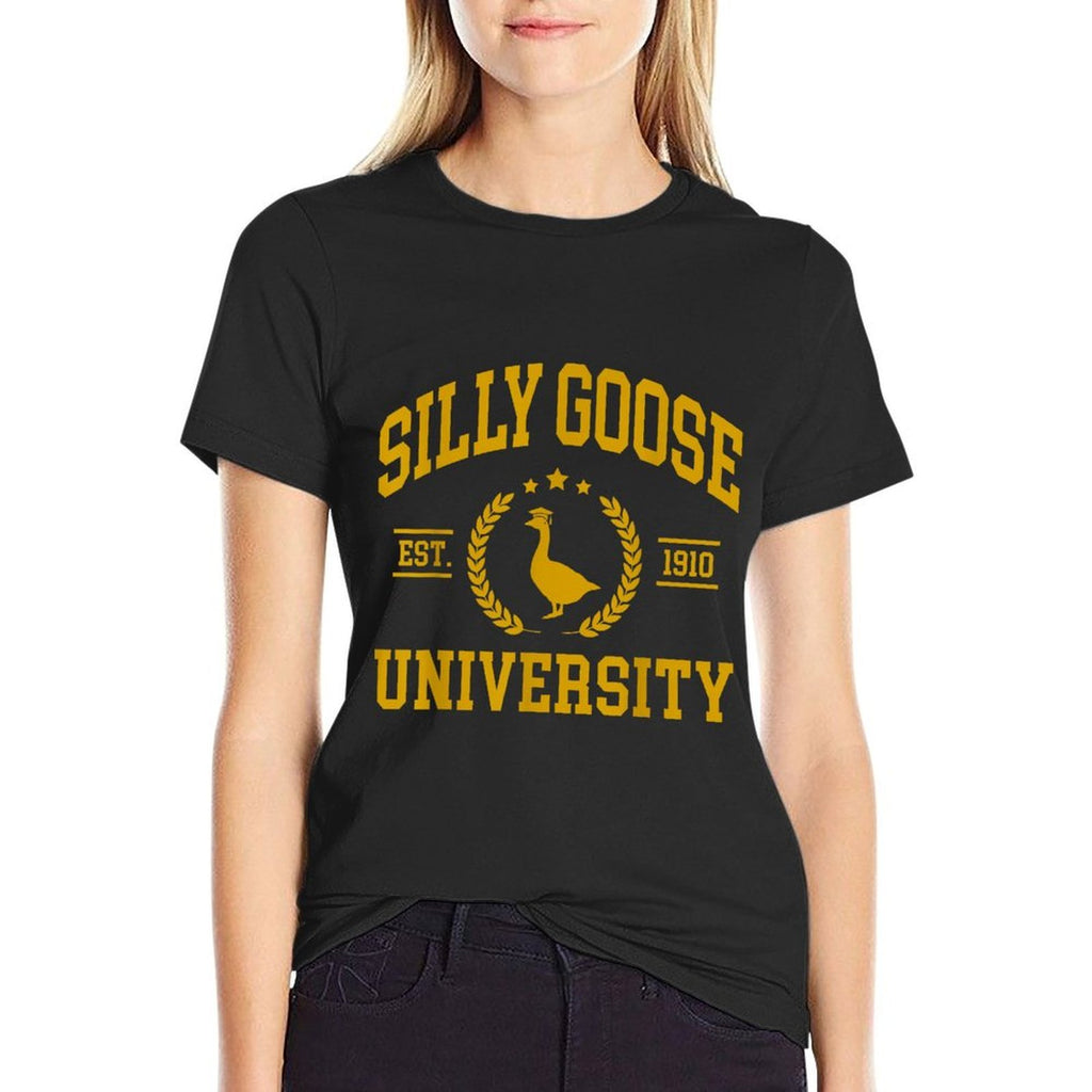 Silly Goose University, Funnys For Men, Goose  Easy-care T-Shirt