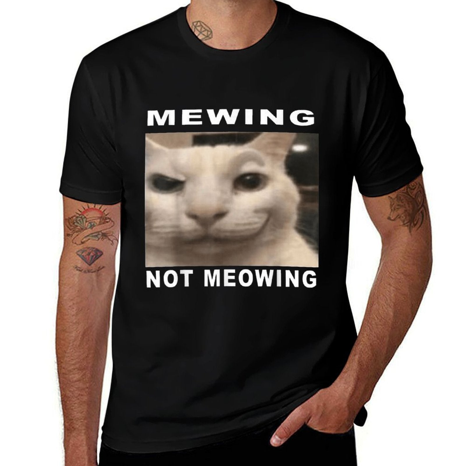 Mewing Not Meowing  Versatile T-Shirt