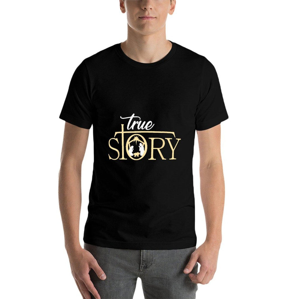 True Story of Jesus Birth Christmas Nativity Christmas  Summer-ready Fabric T-Shirt