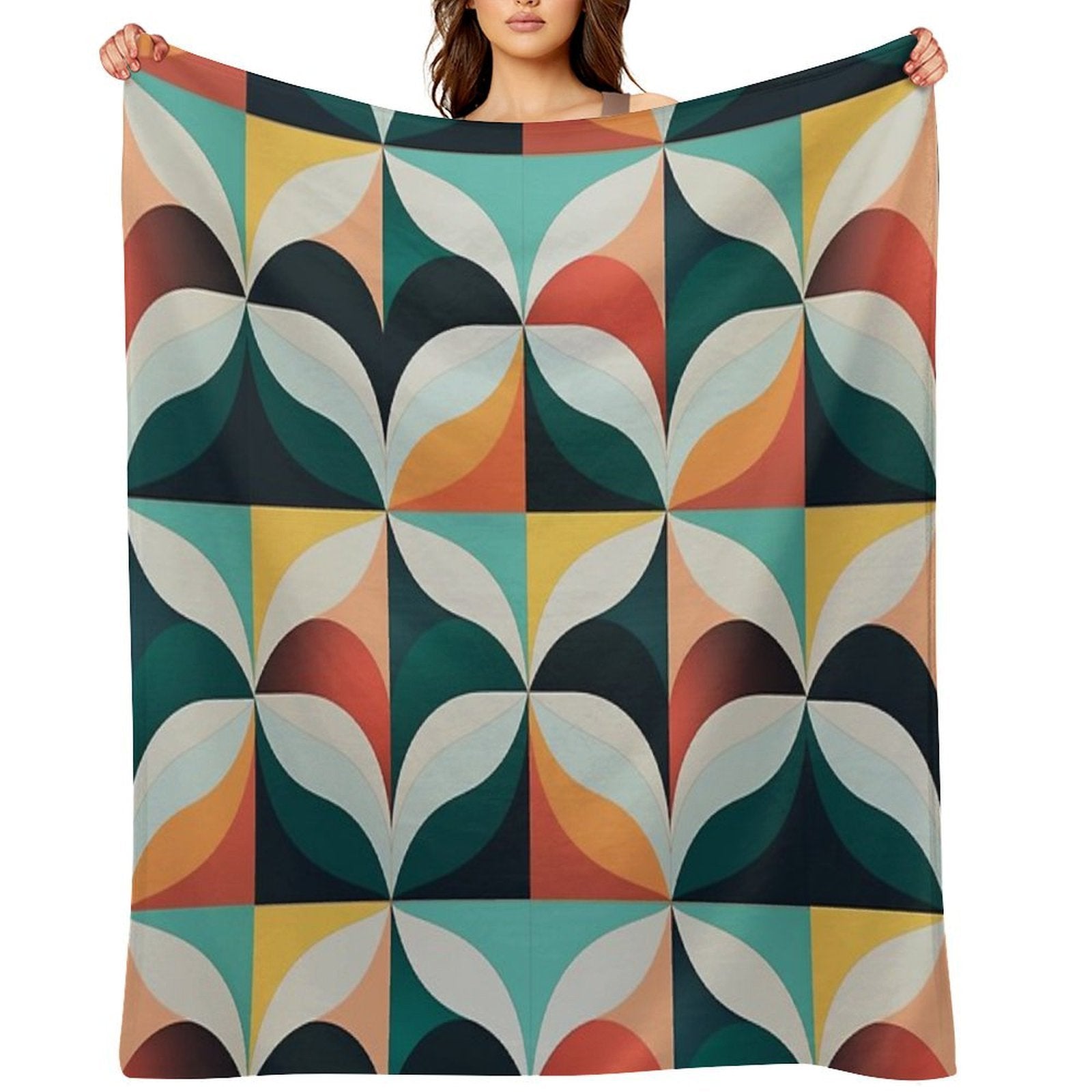 The Geometric Pattern Collection #2 Easy Care Throw Blanket