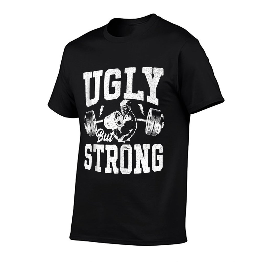 Strongman Training Equipment Ugly But Strong Men Bodybuilder  Rolled Sleeves T-Shirt