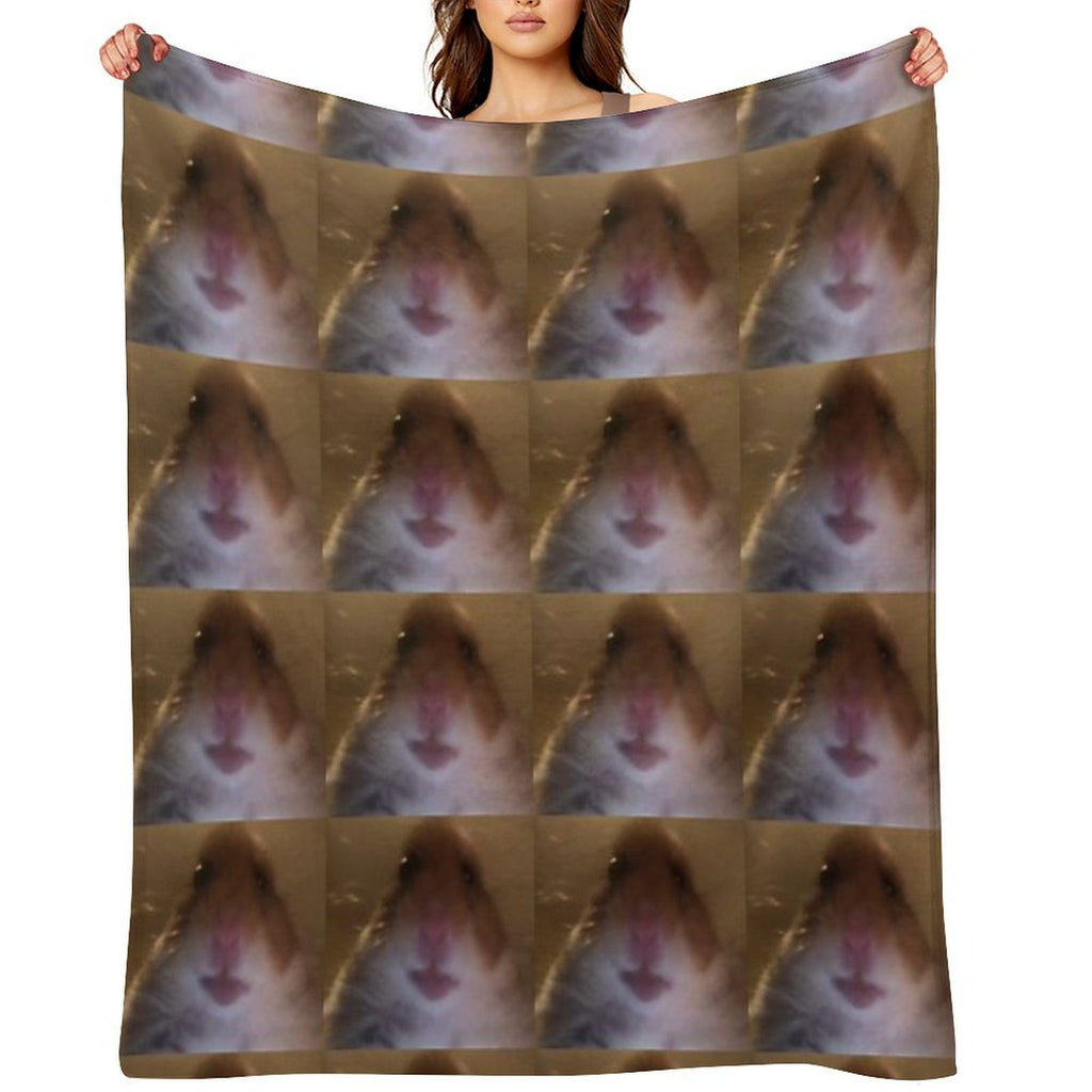 Staring Hamster Compact Throw Blanket