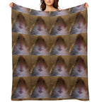 Staring Hamster Compact Throw Blanket