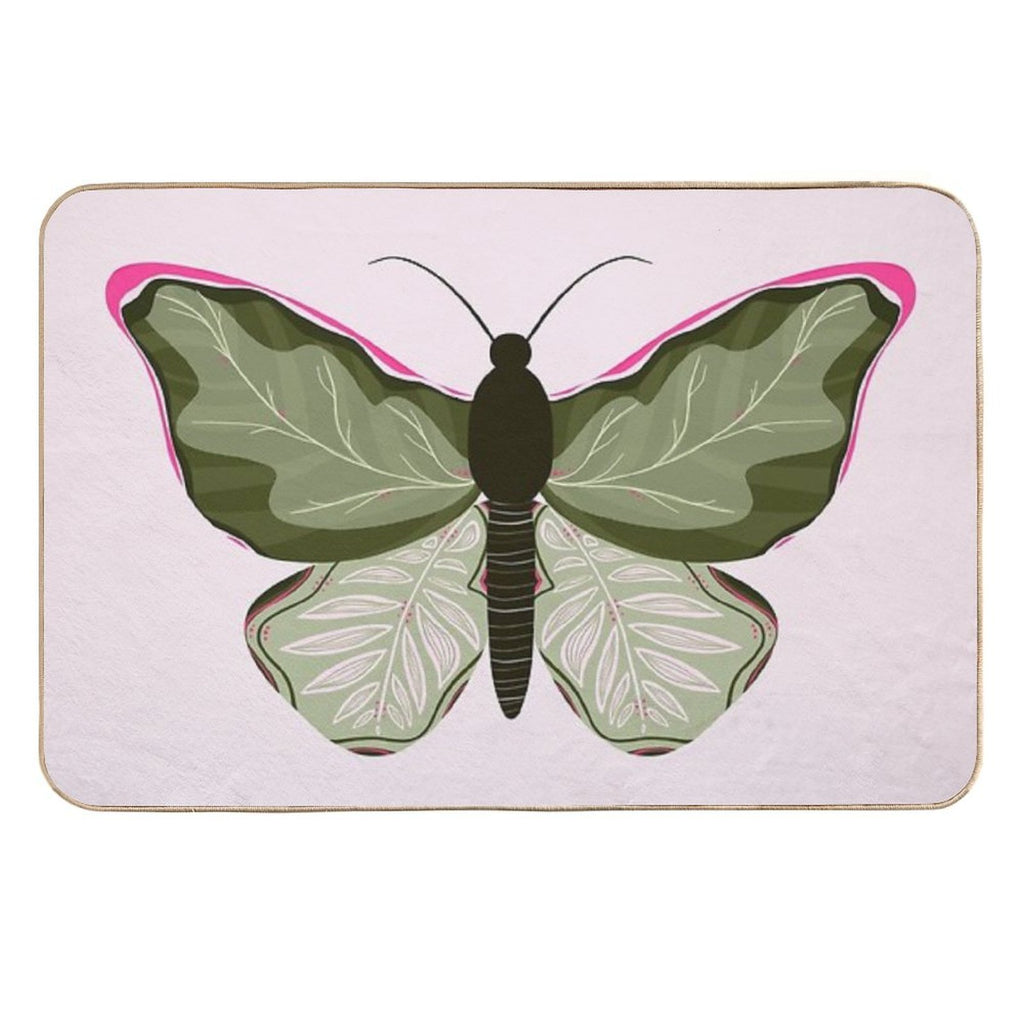 Monstera Butterfly  Anti-Trip Bath Mat