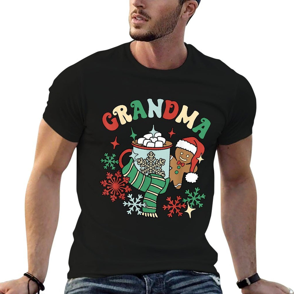 Grandma Hot Cocoa Gingerbread Matching Family Christmas  Slim-fit Cut T-Shirt