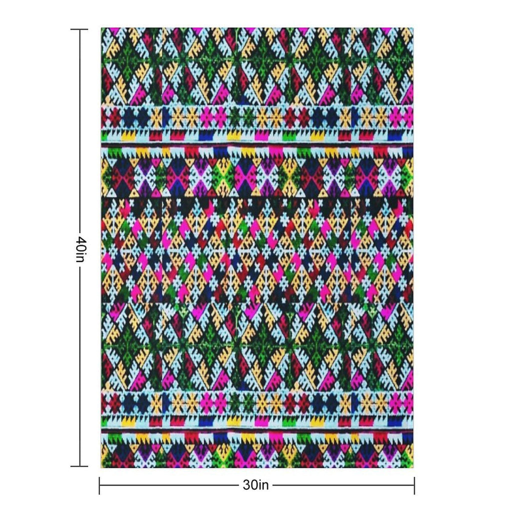 Iu Mien Trendy  Embroidery Easy Care Throw Blanket