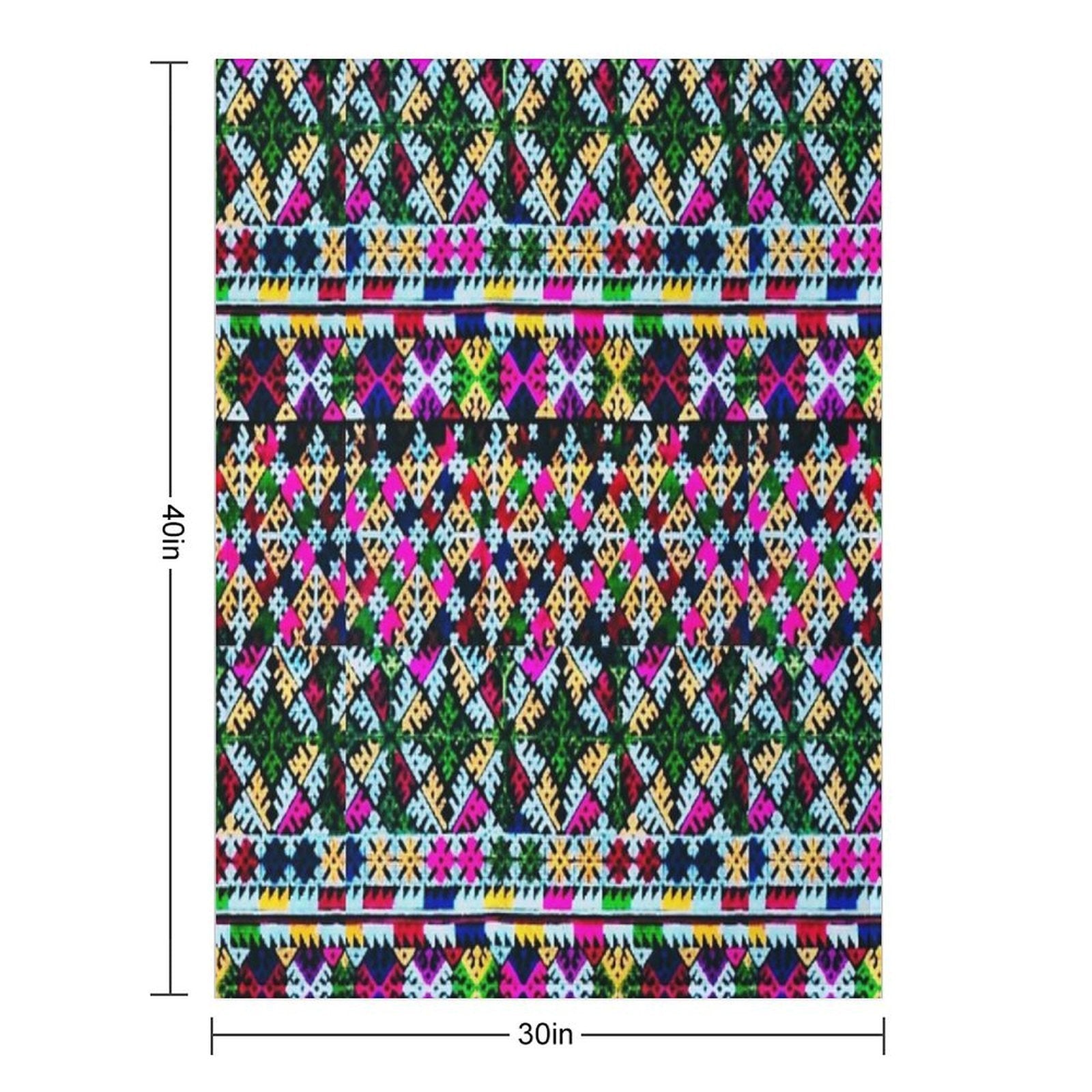 Iu Mien Trendy  Embroidery Easy Care Throw Blanket