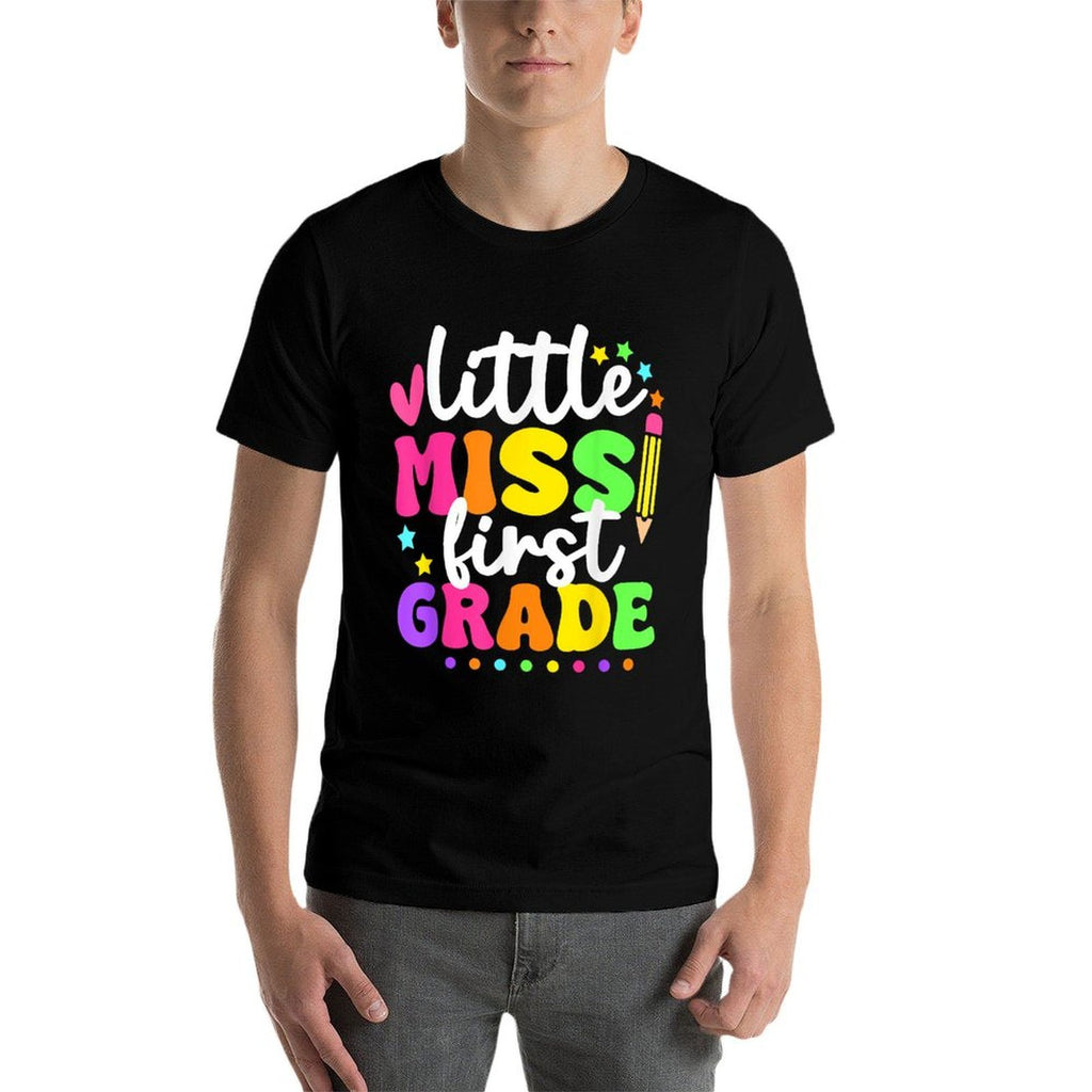 Little Miss 1st Grade Kids Girls Pencil Back To School Funny  Durable T-Shirt