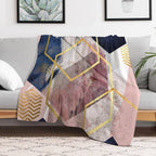 Abstract Geo Velvety-soft Throw Blanket