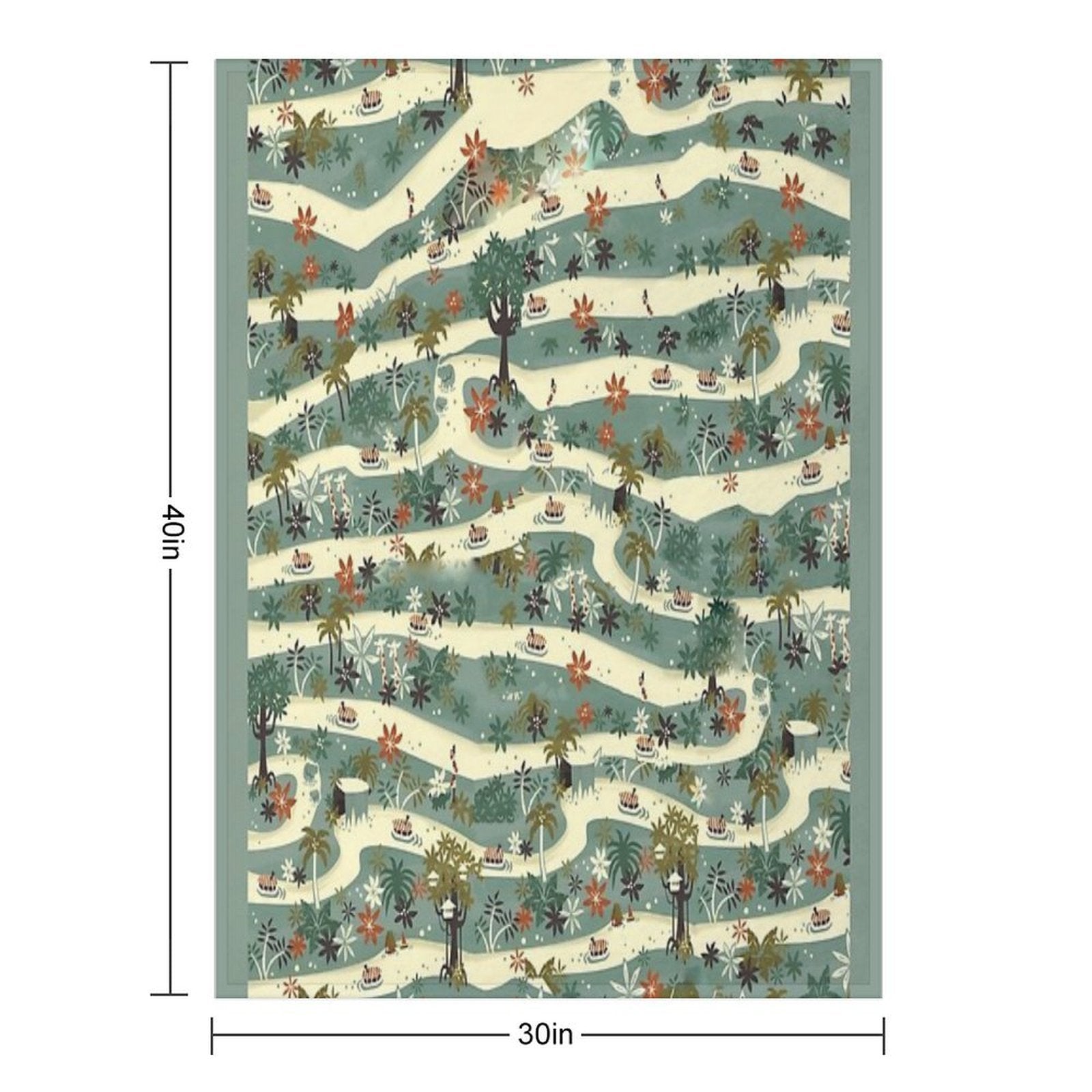 Jungle Cruise Print Sustainable Throw Blanket