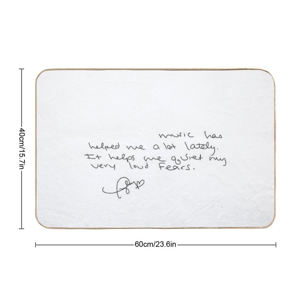 Taylor Swift Quote On Music  Eco-Friendly Bath Mat