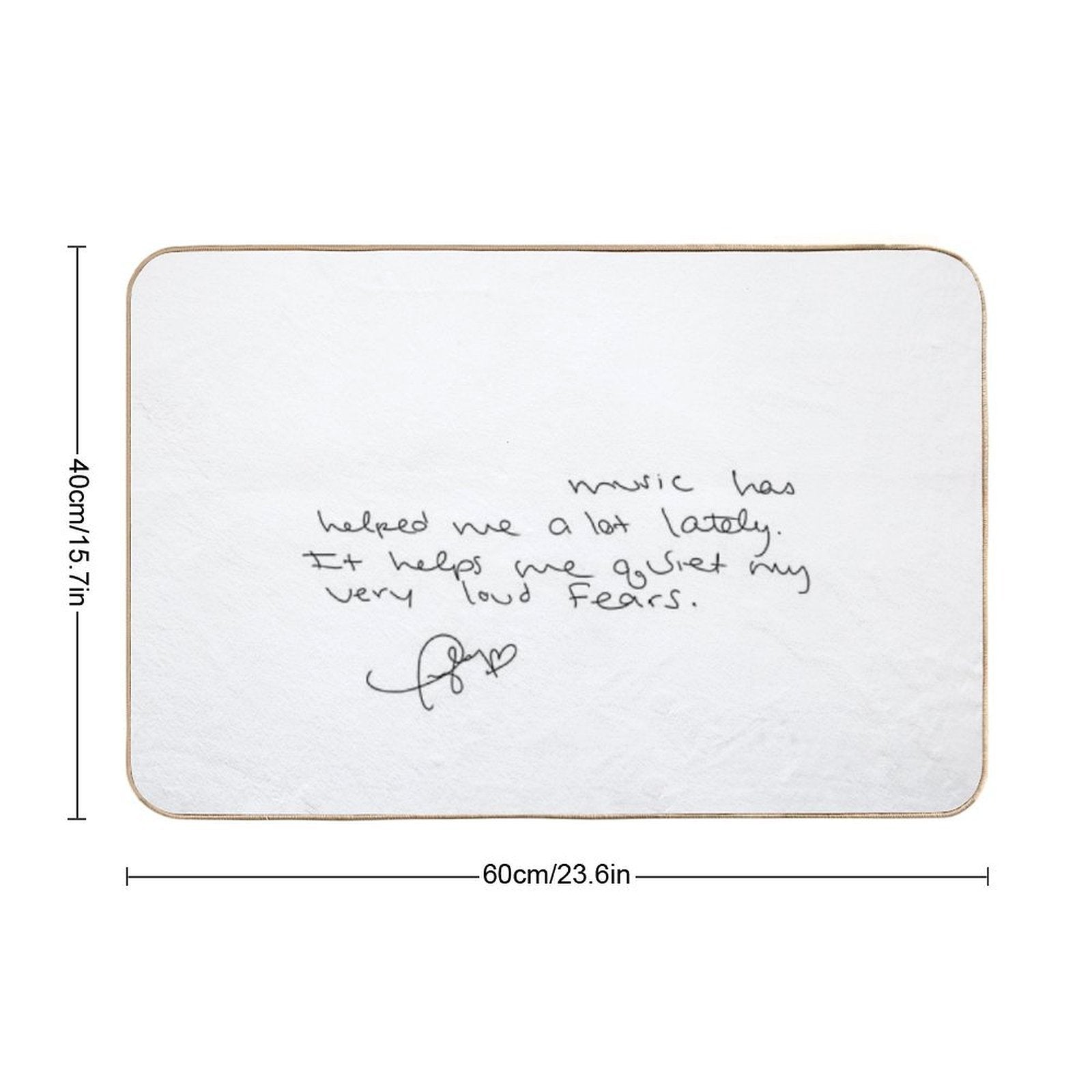Taylor Swift Quote On Music  Eco-Friendly Bath Mat
