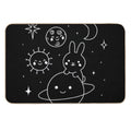 Hop Into The Cosmos (White)  Slip-Resistant Bath Mat