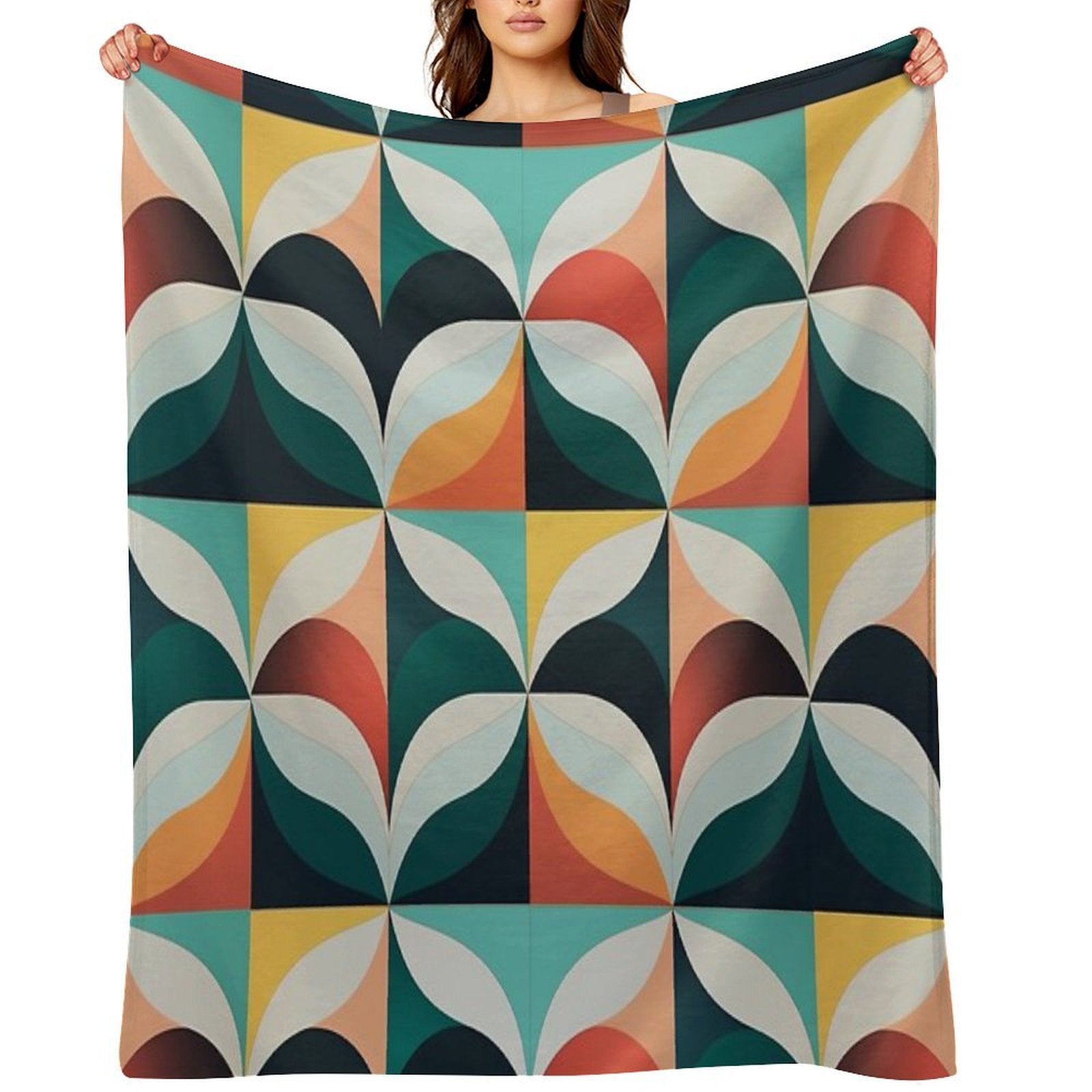 The Geometric Pattern Collection #2 Easy Care Throw Blanket