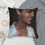 Matthew Gray Gubler Lipstick Stains Soft Skin-Friendly Throw Pillow