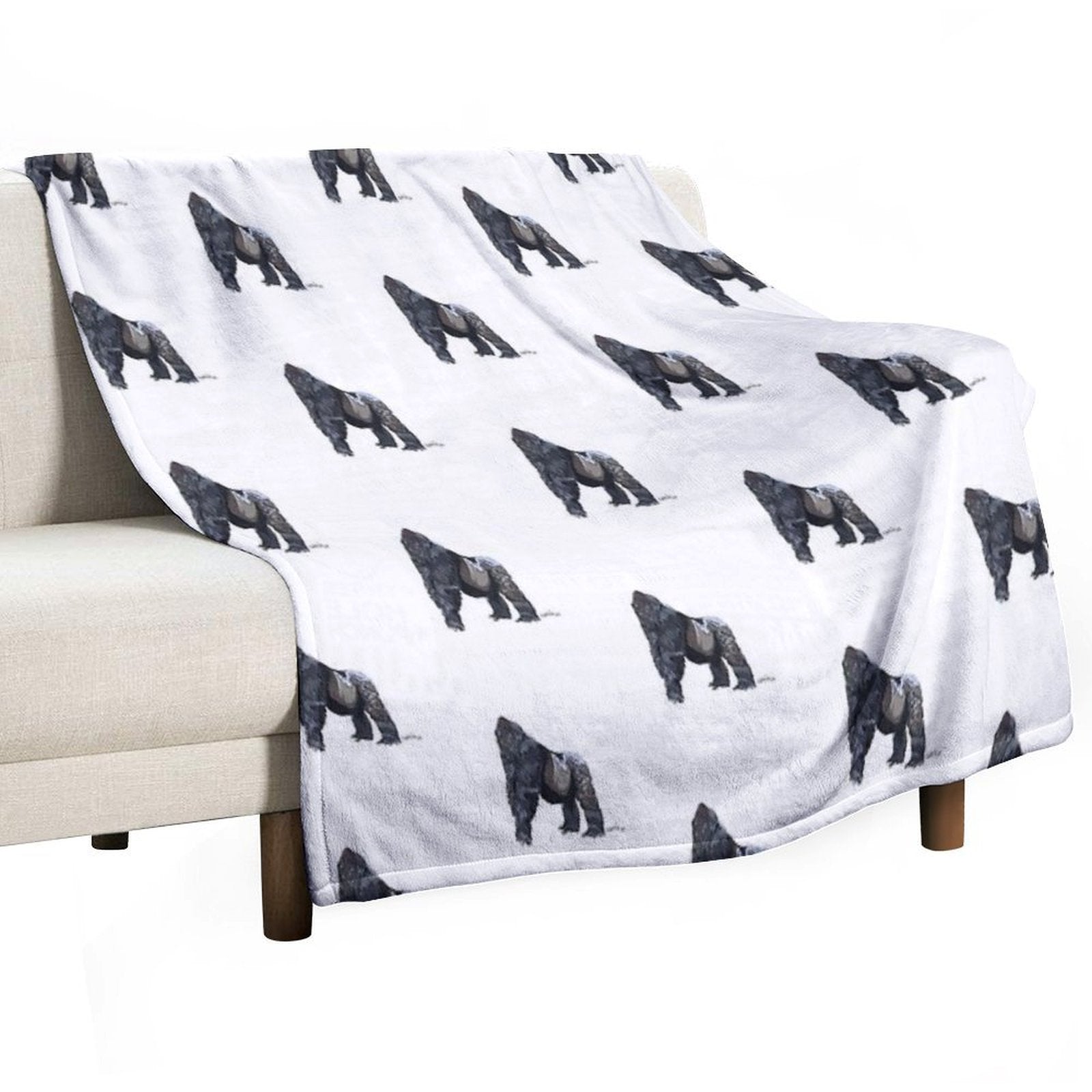 Gorilla Velvety-soft Throw Blanket