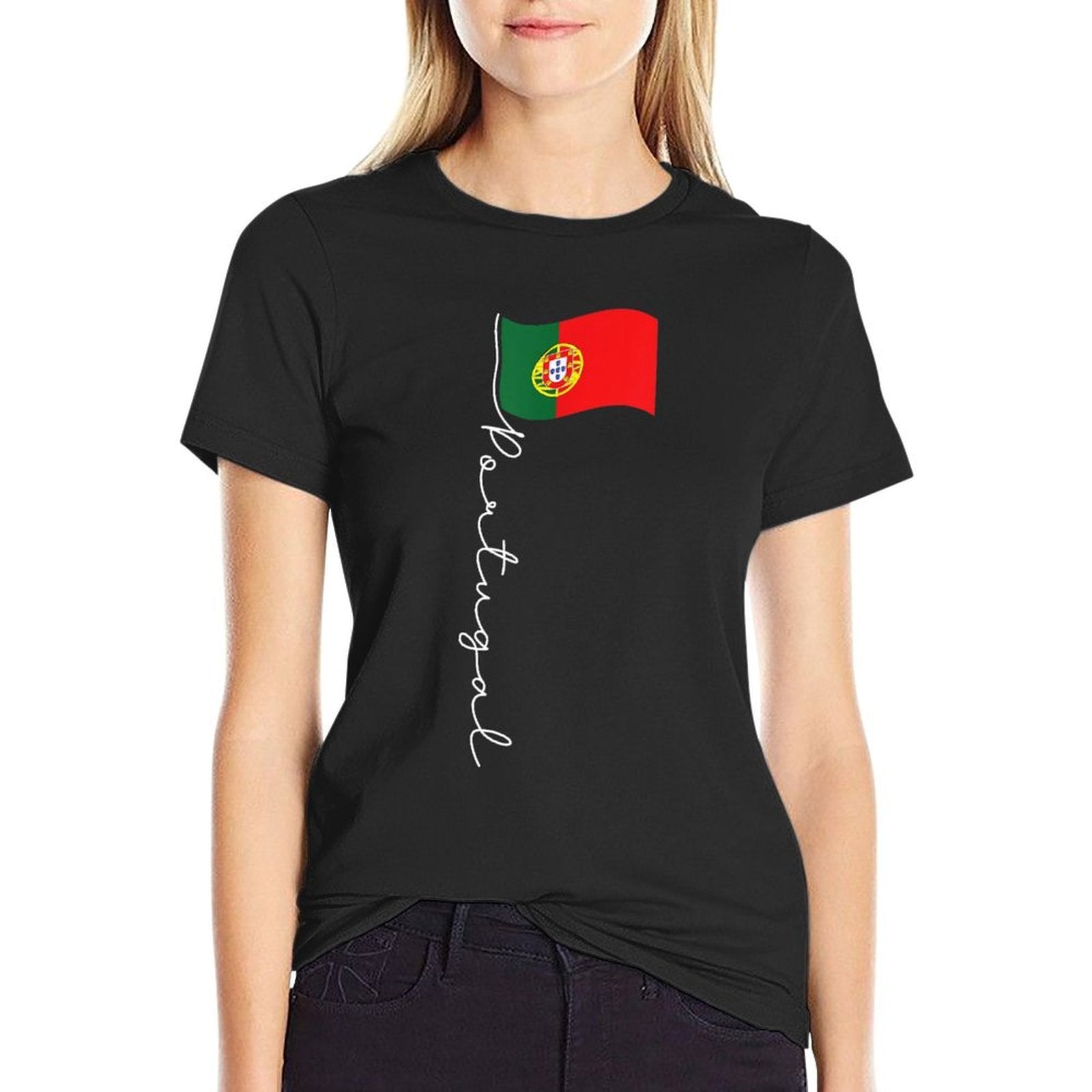 Portugal Signature Pole - Patriotic Portuguese  Easy-care T-Shirt