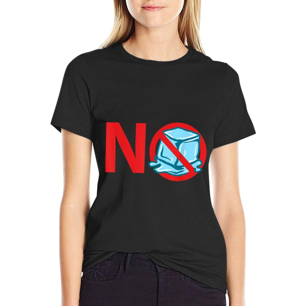 No ICE Funny Ice Cube Anti ICE Deportation Human Rights  Summer-ready Fabric T-Shirt