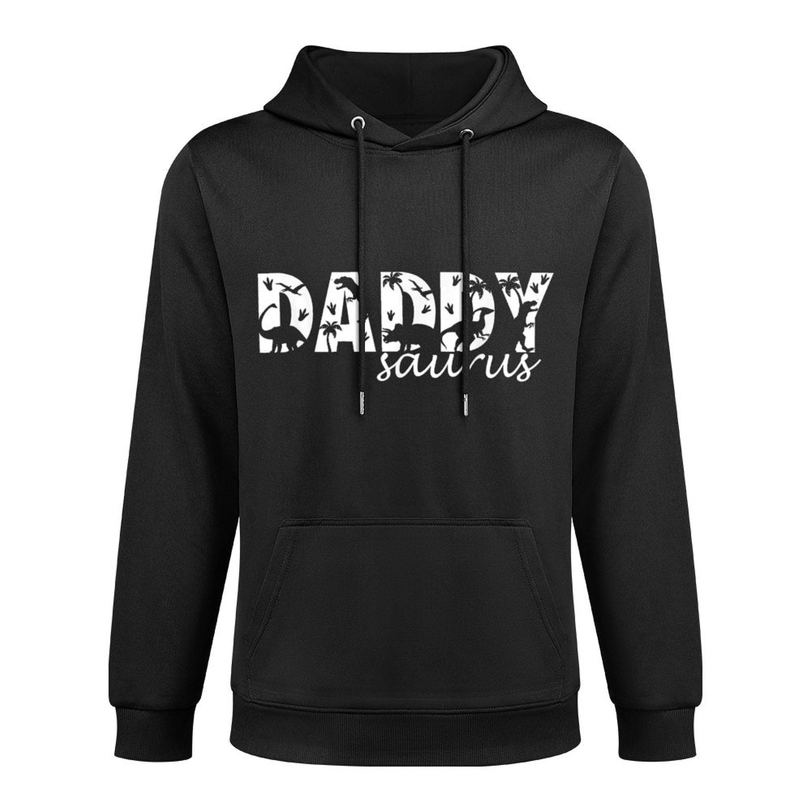Daddysaurus T Rex Dinosaur Daddy Saurus Dad Family Matching Customizable Surface Hoodie