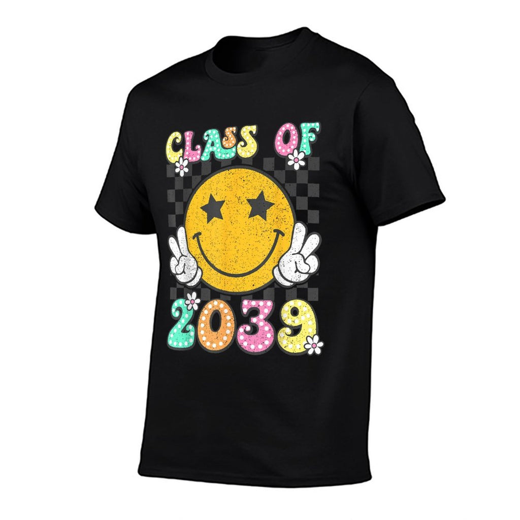 Class of 2039 Grow with Me Retro Kindergarten to Graduation  Tagless Design T-Shirt