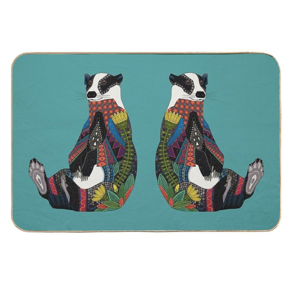 Badger Turquoise  Dirt-Trapping Bath Mat