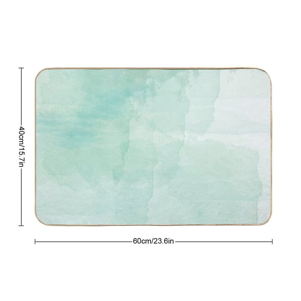 Abstract Turquoise Watercolor Background  Pet-Safe Bath Mat