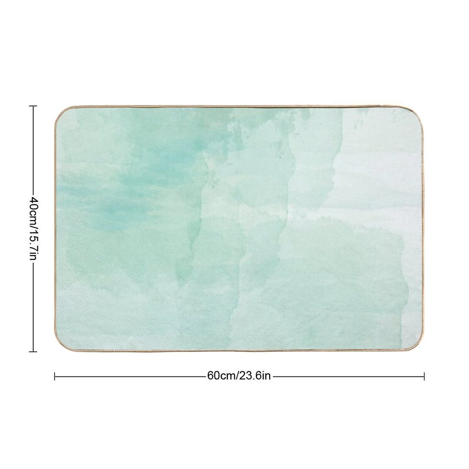 Abstract Turquoise Watercolor Background  Pet-Safe Bath Mat