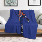 Connor McDavid Celebration Velvety-soft Throw Blanket