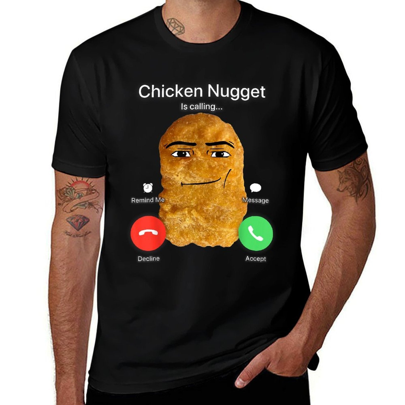 Chicken Nugget Is Calling  Breathable T-Shirt