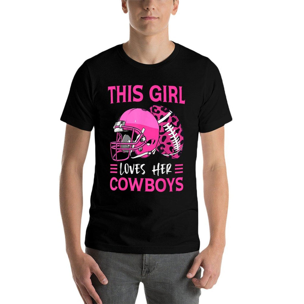 This Girl Loves Her Cowboys Football American Lovers Cowboys  Soft T-Shirt