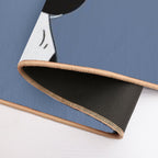 LOVE Black And White Sheepadoodle 6 - Navy  Non-Slip Bath Mat