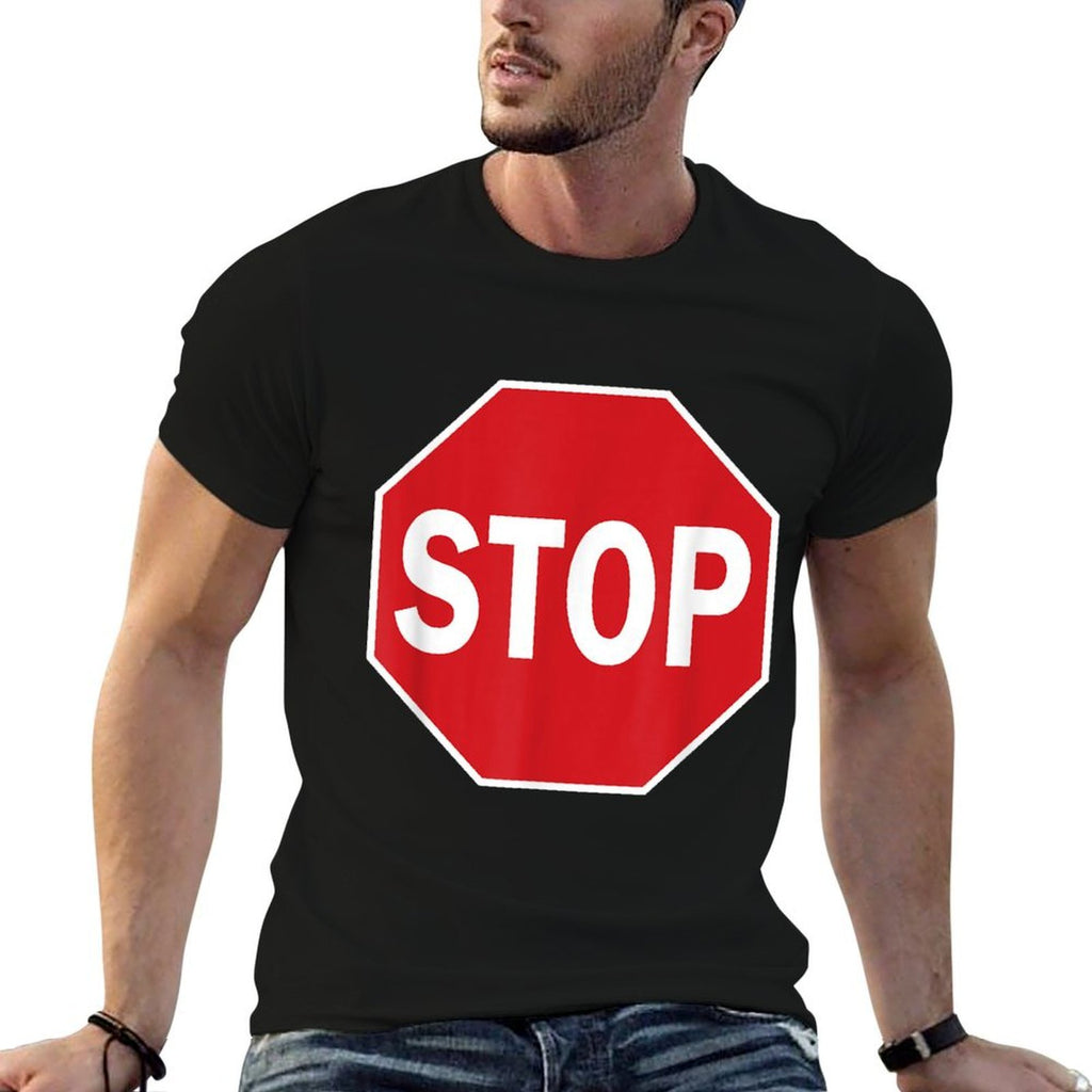 Stop Sign Gift Novelty Road Signs Halloween Outfit Comfortable T-Shirt