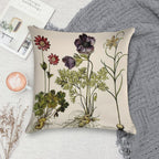 Botanica Nostalgia II Plant Botanical Study Soft Luxury Feel Throw Pillow