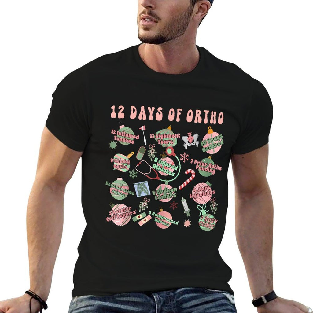 Christmas Orthopedic 12 Days of Ortho Ortho Nurse Group Team  Eco-friendly Material T-Shirt