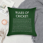 Rules of Cricket - Funny Soft Washable Throw Pillow