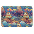 Happy Sloth Shaman - Sloth Nouveau Pattern  Long-Lasting Bath Mat