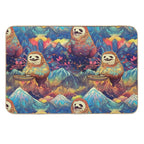 Happy Sloth Shaman - Sloth Nouveau Pattern  Long-Lasting Bath Mat