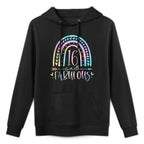 16 And Fabulous Rainbow Sixteen Year Old Girls BDay Tie Dye Medium-Weight Fabric Hoodie