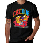 CatDog Hanging Out Retro Cartoon for Men Women Girls Kids  Versatile T-Shirt