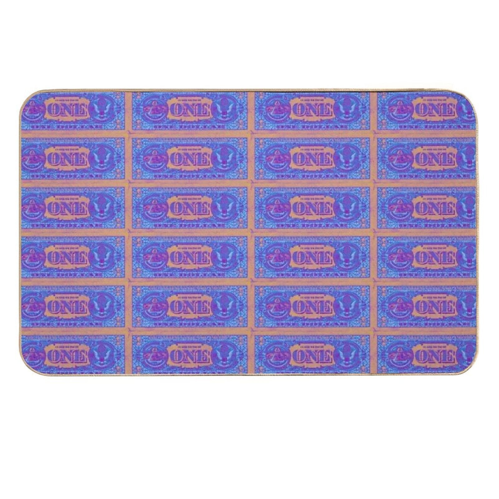Psychedelic Dollar Bill Pattern  Slip-Resistant Bath Mat