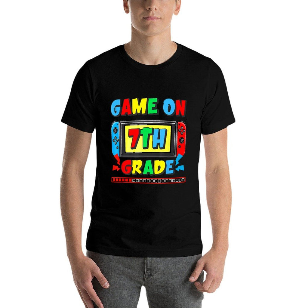 Back To School Game On 7th Grade Funny Gamer Kids Boys  Affordable Price T-Shirt