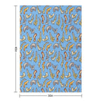 Chub Geckos in Blue Anti-pilling Throw Blanket