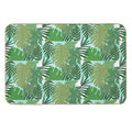 Fairy Tale Monstera Leaves in Shades of Green  Pet-Safe Bath Mat